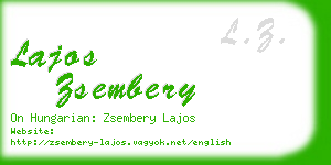 lajos zsembery business card